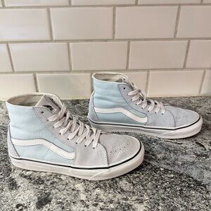 VANS high top tapered blue Sk-8 hi top skater casual activewear sneaker woman 7